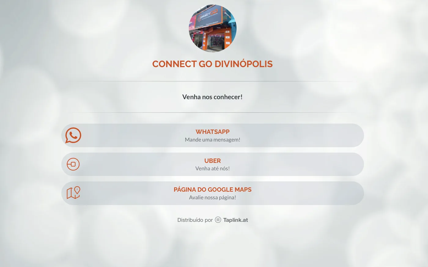 Antes: página de links genérica (Taplink) da ConnectGO